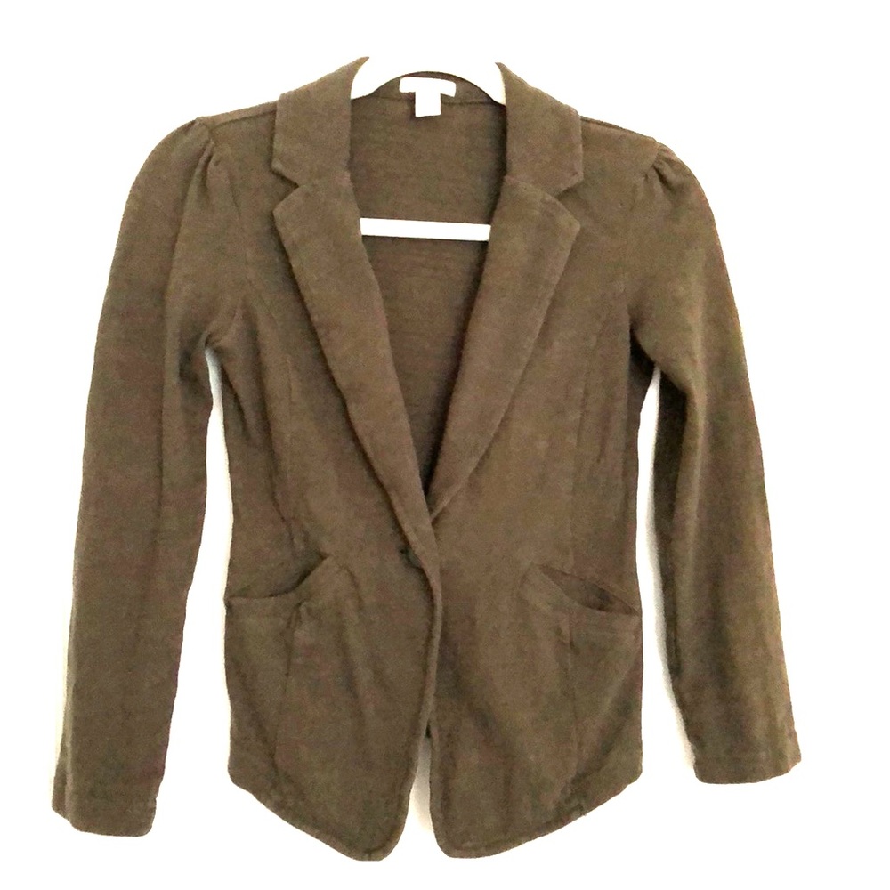 Cotton blazer, olive green
